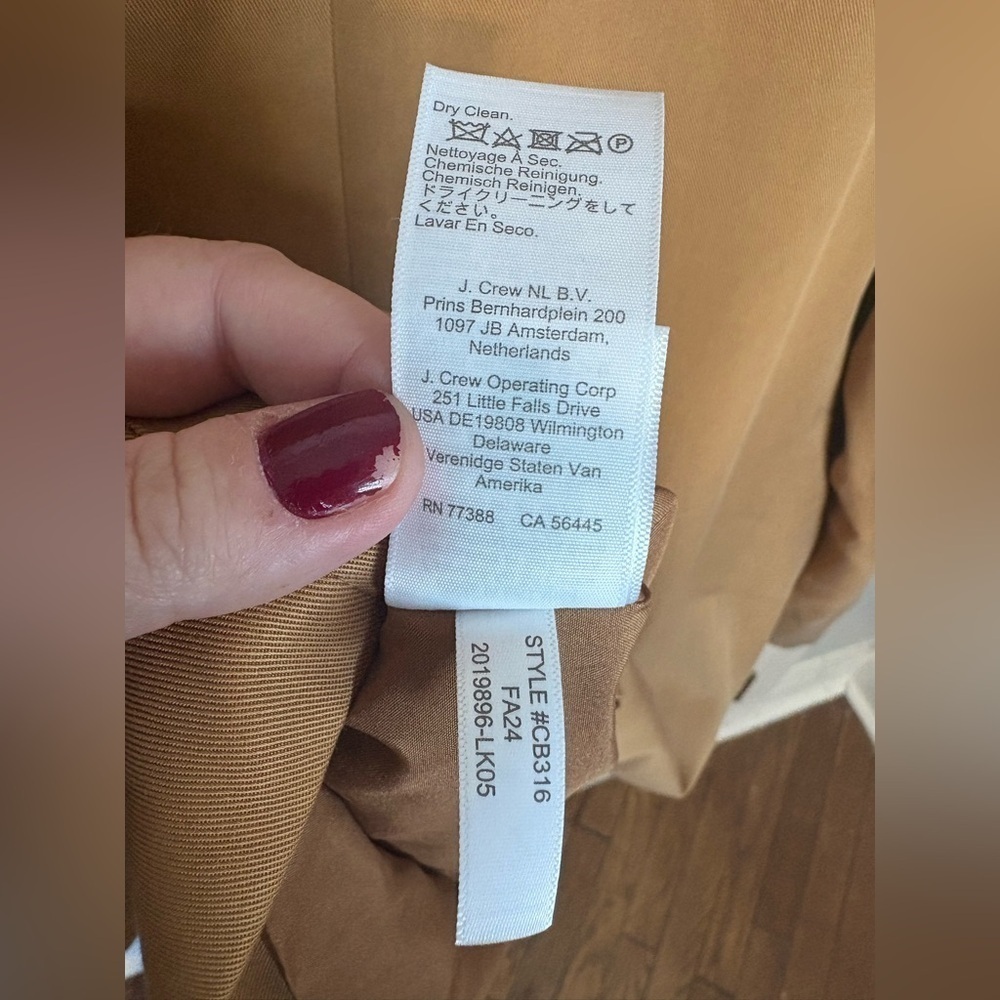 J.Crew Factory Drapey Twill Double-Breasted Blazer – Size 16 | Tan - Picture 12 of 12